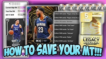 NBA2K20 - HOW TO SAVE YOUR MT!! BEST WAY TO SAVE UP AND KEEP MT - DON