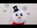 DIY: BONECO DE NEVE  FEITO DE COPOS PLÁSTICOS