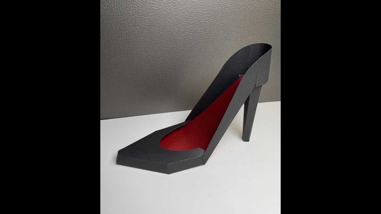3D High Heel Shoe out of card stock - YouTube 3d-high-heel-shoe-out-of-card-stock-youtube