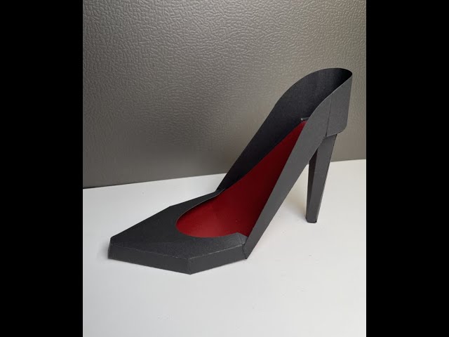 3D High Heel Shoe out of card stock - YouTube 3d-high-heel-shoe-out-of-card-stock-youtube