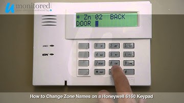 How to change the zone names on your Honeywell 6160 Alarm Keypad
