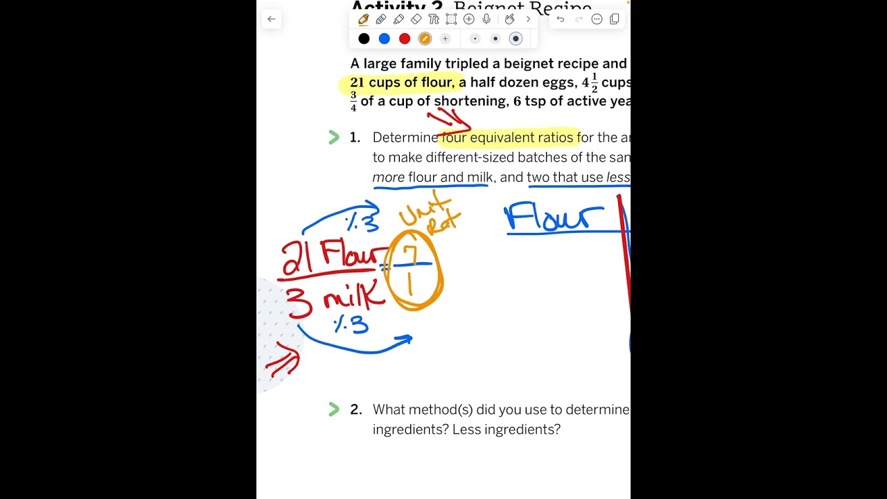 Unit 2 Lesson 7: representing equal ratios w/ Tables