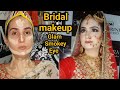 Golden black smokey eye bridal makeup || krayolan base || Blush with Amna