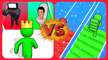 Giant Rush 3D VS Bridge Race 3D Gameplay || New Game || Max Level Gameplay || Mobile Game