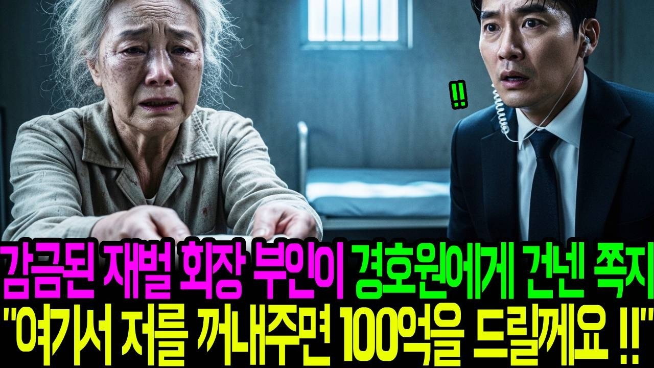 감금된 재벌회장 부인이 경호원에게 건넨 쪽지 