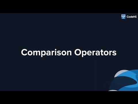 Comparison Operators - YouTube