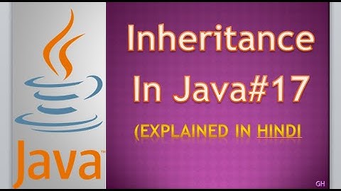Inheritance In Java || Types of Inheritance (Part-3) || Hindi