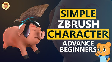 Easy Zbrush Pig Character Sculpting For Advance Beginners - by Brown Bear Animation - 2022