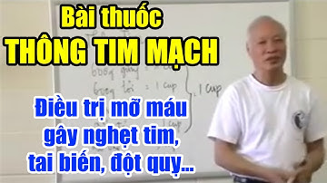 Bài thuốc Thông Tim Mạch - Điều trị mỡ máu gây nghẹt tim, tai biến, đột quỵ, nhồi máu cơ tim