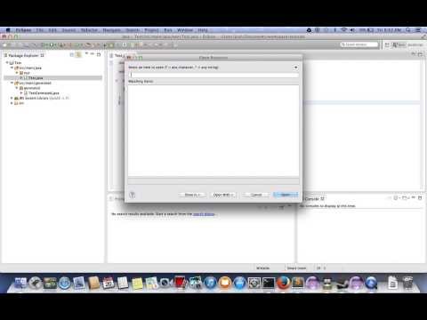 Open resources in eclipse