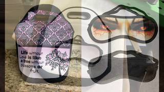 SUBLIMATION NEOPRENE LUNCH TOTE & EYE MASK