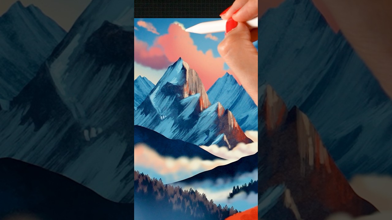 Your First Landscape Painting on iPad #artwithflo #procreatetutorial