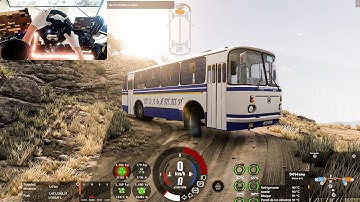 BeamNG.Drive| Off-road route with a Russian bus | Logitech g920 relaxing drive