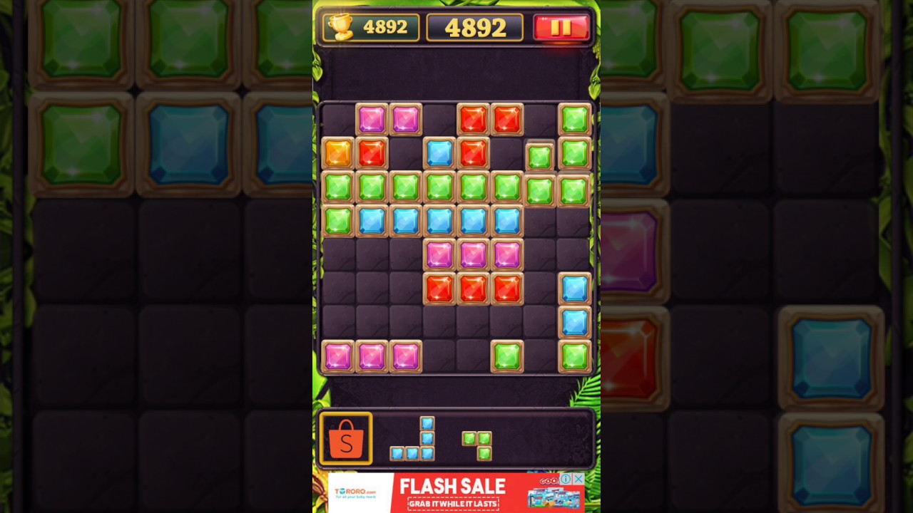 Very Addictive Game (Block Puzzle Jewel, Score over 5000) - YouTube