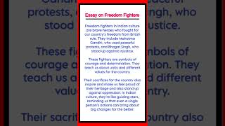 Essay On Freedom Fighters In 100 Words Freedom Fighters Essay In English