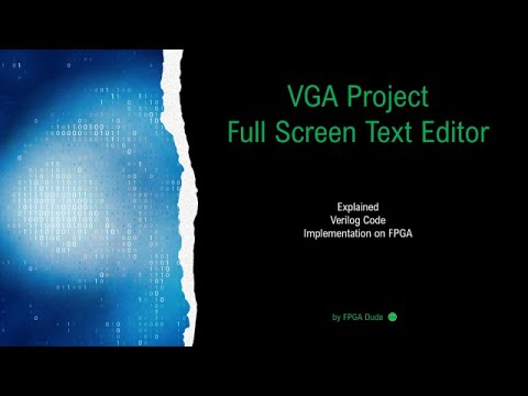 VGA Project Full Screen Text Editor Verilog Basys 3 FPGA Vivado - YouTube