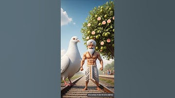 Farmer and Pigeon Plant a Guava Tree #ai #cartoon #farmer #pigeon #shorts