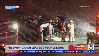 Fatal crash closes westbound 60 Freeway through Chino