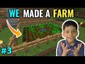 MAKING A FARM AND TAMING OUR NEW PET | DUO SURVIVAL | MINECRAFT GAMEPLAY #3