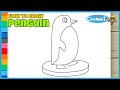 PENGUIN - How to Draw and Color for Kids - CoconanaTV
