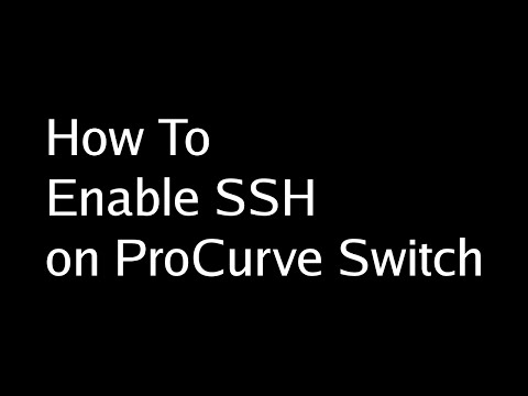 How to enable ssh on procurve switch