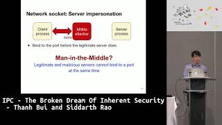 Hack.lu 2018: IPC - The Broken Dream Of Inherent Security - Thanh Bui and Siddharth "Sid" Rao