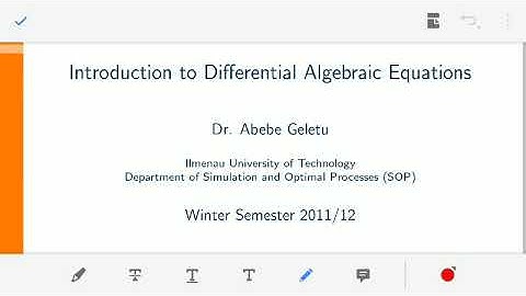 Differential Algebraic Equations