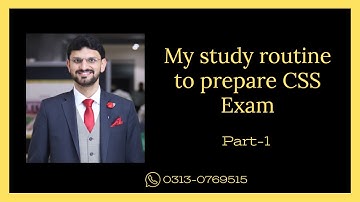 My study routine for CSS exam | Part 1