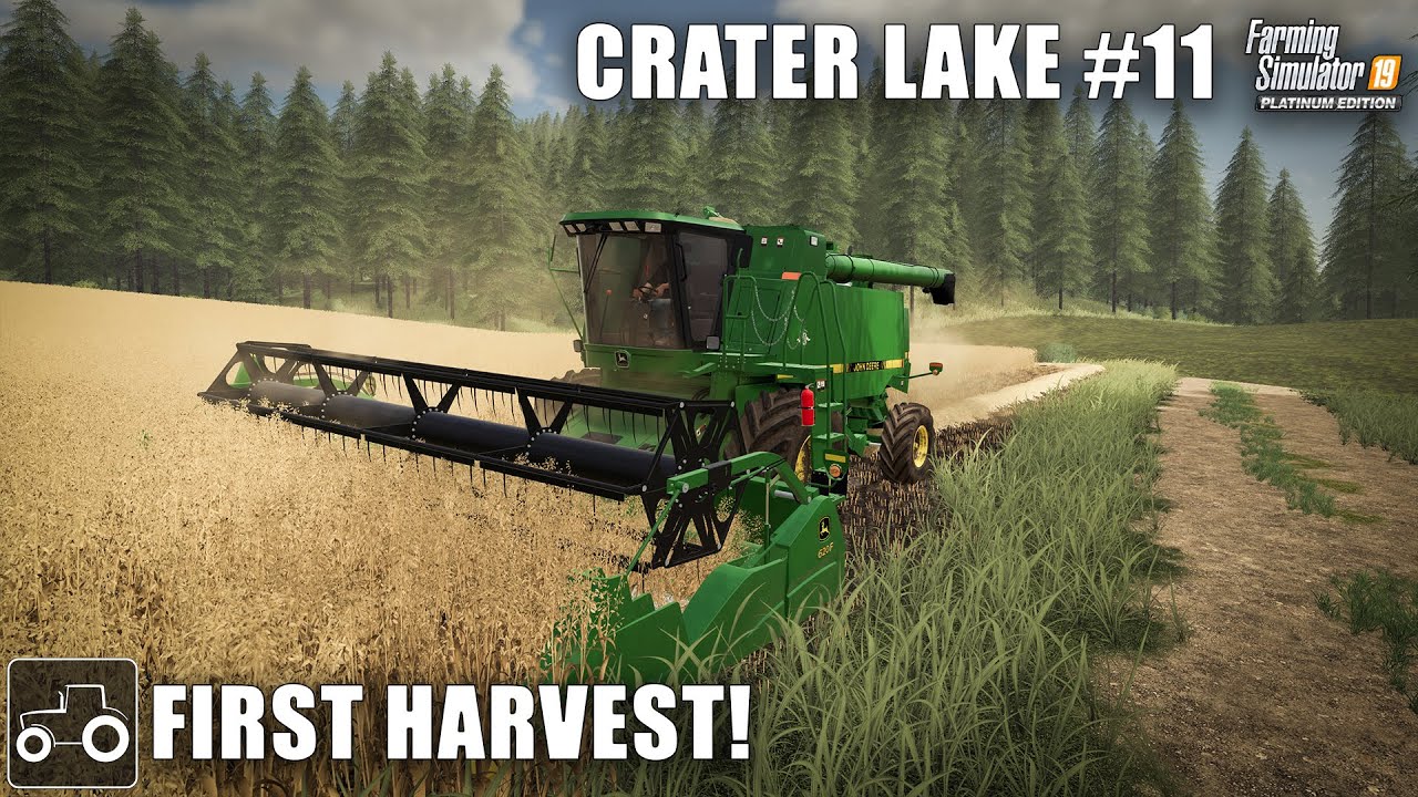 First Harvest On The New Farm - Crater Lake #11 Farming Simulator 19 Timelapse