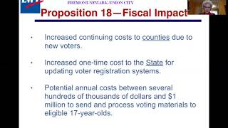 Proposition 18 — Voting Rights for 17-Year-Olds Legislatively Referred Constitutional Amendment Wealth