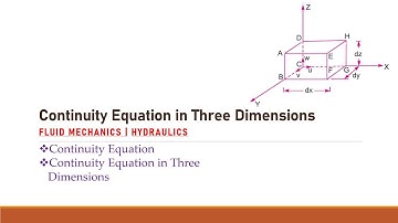 Continuity Equation in Three Dimensions | Kinematics | Fluid Mechanics | Hydraulics | GATE | L13