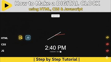 🕒 Build a Digital Clock Using HTML, CSS & JavaScript | Real-Time Clock Project Tutorial 🚀