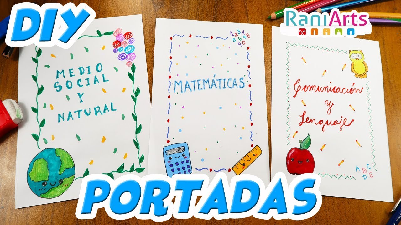 Diy Haz Portadas Caratulas Faciles Para Tus Cuadernos Youtube