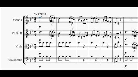 F. J. Haydn - String quartet in B flat major Op.1 N.1 Hob. III: 1 - V. Presto