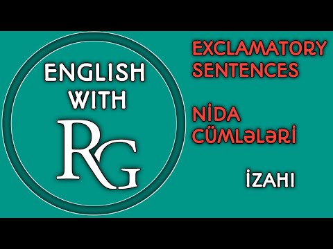 EXCLAMATORY SENTENCES - NİDA cümlələriİngilis dili DİM test toplusu (2-ci hissə) İzahı