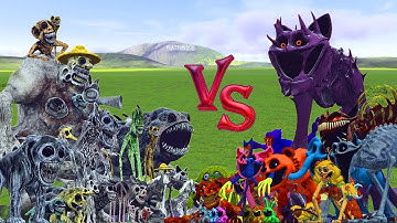 All  Zoonomaly Titan Cat Monsters Vs All Smiling Critters Poppy Playtime Chapter 4 In Garry