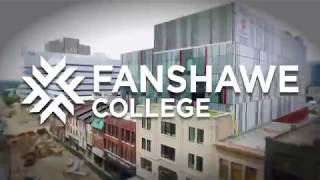 Two year construction timelapse of Fanshawe College - 130 Dundas Street, London