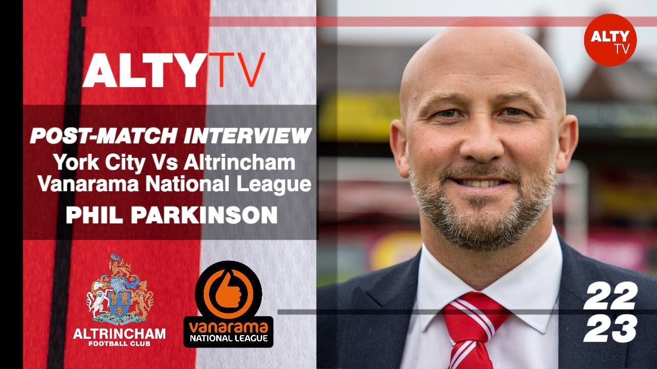 ALTRINCHAM Vs SOUTHEND UTD - Phil Parkinson - Post Match Interview -  11/11/2023 