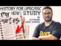 TOPPERS ऐसे बनाते है NOTES और करते है पढ़ाई | Full History mapping | UPSC CSE । SSC । EPFO । IAS