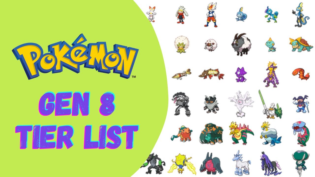 TIER LIST POKÉMON GEN 8