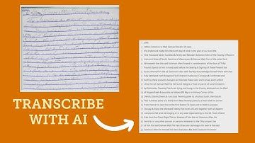 How to Use AI to Transcribe Handwritten Documents