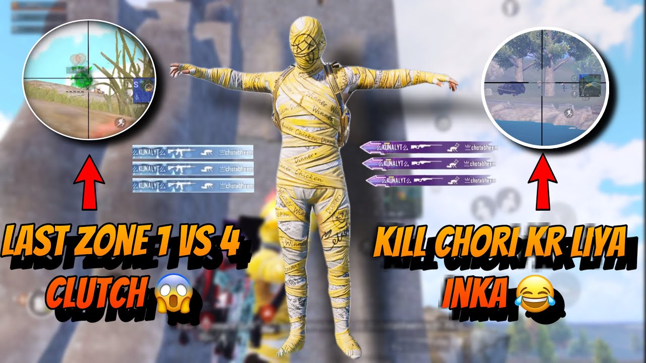 My teammates are shocked after watching this 1 vs4 clutch || kill chori ...