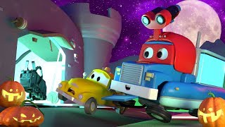 HALLOWEEN SPECIAL ! The Funfair Monster - Carl the Super Truck in Car City | Children Cartoons