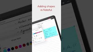 Adding shapes in Noteful Profile