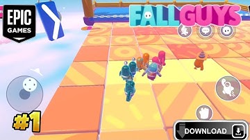 Fall Guys mobile global launch Gameplay walkthrough part 1 ( How to download ) ( Ios, Android )