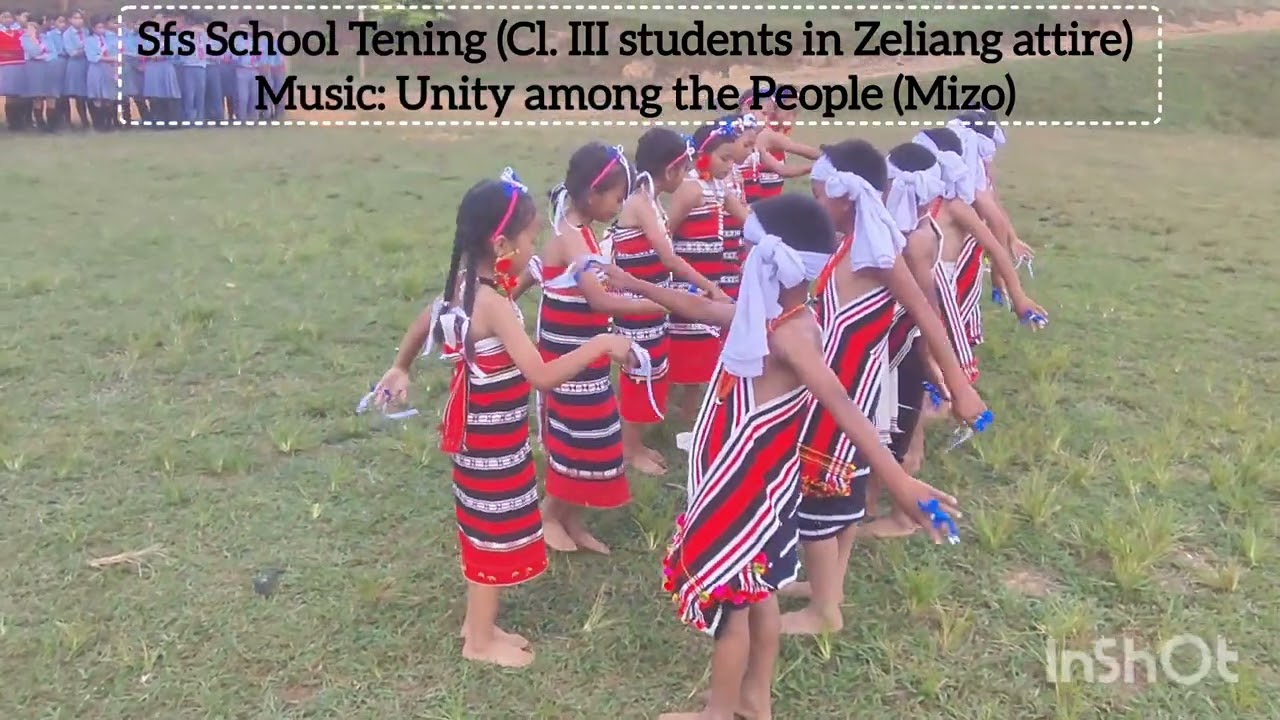 SFS School Tening Cl. III dancing in Zeliang traditional Attire