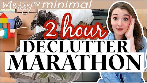 MASSIVE whole house DECLUTTER! | 2-HOUR MARATHON Messy To Minimal Mom ORGANIZATION MOTIVATION