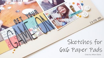 "Get Your Game On" | 6x6 Paper Pad Series | Scrapbook Process