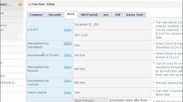 Overview of how to activate basic Accounting features - Ecount ERP
