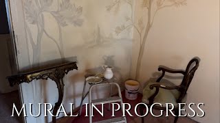 Painting the mural in guest bedroom / our Italian Villa renovation